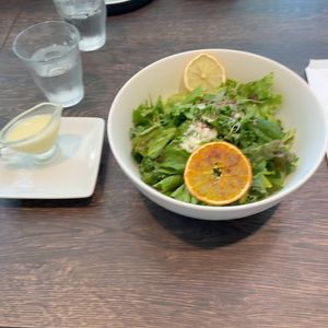Vegan soup and salad  at Green Italian TORCIA - Shinjuku in Tokyo