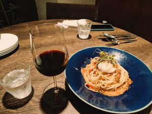 Plant-Based Meat & Cheese Vegan Bolognese at Green Italian TORCIA - Shinjuku in Tokyo