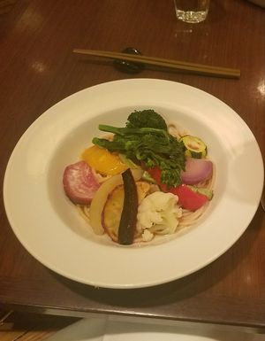vegetable pasta at Green Italian TORCIA - Shinjuku in Tokyo