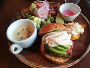 Burger at Green Italian TORCIA - Shinjuku in Tokyo