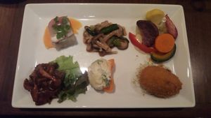 Dinner set menu at Green Italian TORCIA - Shinjuku in Tokyo