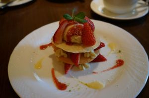 Strawberry Florentine 1400yen with drink. at Green Italian TORCIA - Shinjuku in Tokyo