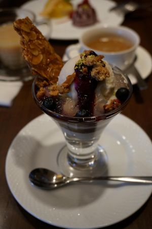 Blueberry Soygurt Parfait at Green Italian TORCIA - Shinjuku in Tokyo