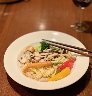 Vegan pasta at Green Italian TORCIA - Shinjuku in Tokyo