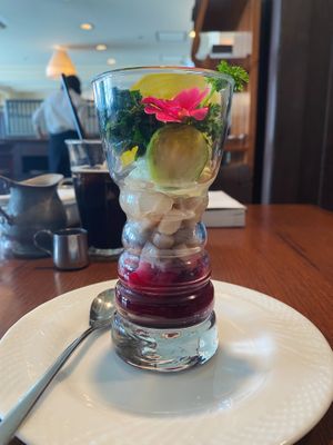 Kale, brussel sprout, lotus, beet at Green Italian TORCIA - Shinjuku in Tokyo