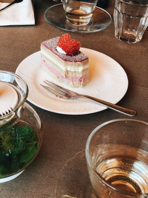 Strawberry shortcake. Gluten free at Green Italian TORCIA - Shinjuku in Tokyo