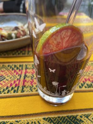 Chicha Morada (Süssgetränk aus lila Mais)  at Papagei in St Gallen