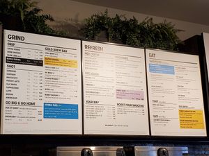 Menu at Gregory's Coffee - 44th St in New York City