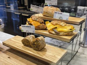 Vegan food options  at Gregory's Coffee - 44th St in New York City