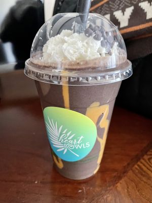 Chocolate mylkshake with Oreos and peanut butter   at Heart Bowls in Sandpoint