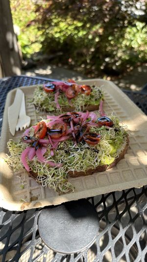 Loaded avocado toast  at Heart Bowls in Sandpoint