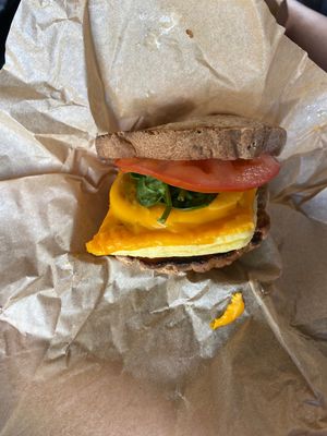 Great breakfast sandwich!!  at Heart Bowls in Sandpoint