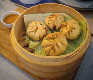 Vegan 'Gyoza', expect more a Thai spice palate and you'll enjoy them ^^ at Sabores Asiáticos in Tavira