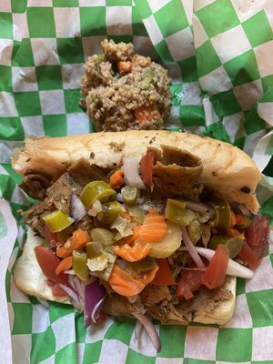Italian combo with quinoa salad  at Just Veggiez in Madison