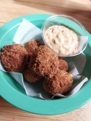 Plant Based Cheese Curds at Just Veggiez in Madison