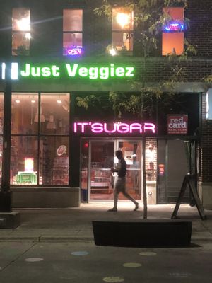 Cool space upstairs   at Just Veggiez in Madison
