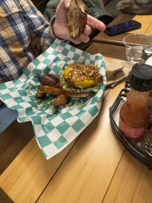 Southwest burger  at Just Veggiez in Madison