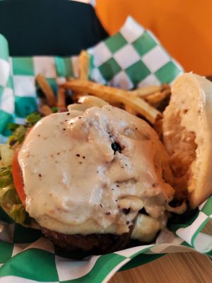 Burger at Just Veggiez in Madison