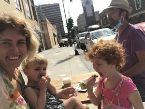 We got all three vegan options. Avocado toast, pbj toast and vegan cream cheese toast. Amazing!! We got a second order of the cream cheese toast we loved it so much!  at Youngblood in Fargo