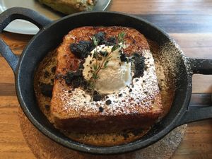 French toast at Universal Bakes and Cafe in Tokyo