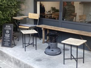 Some sears outside   at Universal Bakes and Cafe in Tokyo