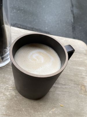 Oat milk latte  at Universal Bakes and Cafe in Tokyo