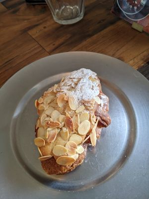 Almond croissant at Universal Bakes and Cafe in Tokyo
