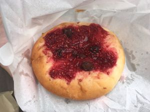Pastry with jam at Universal Bakes and Cafe in Tokyo