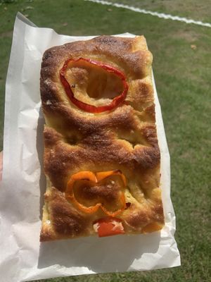 Pepper foccacia  at Universal Bakes and Cafe in Tokyo