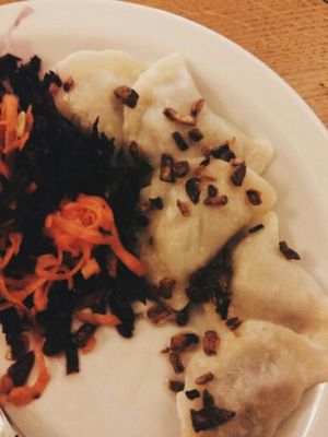 pierogi  at Glonojad in Krakow