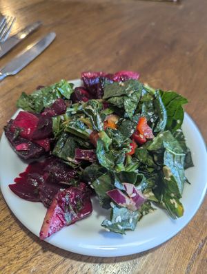 Beetroot Salad and the Sesame Salad at Glonojad in Krakow