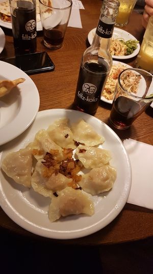 Vegan pierogi! at Glonojad in Krakow