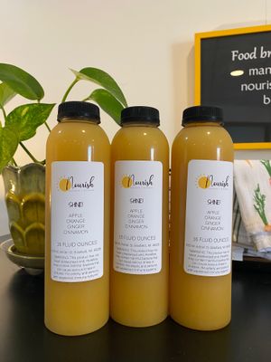 Our Best-Seller, Shine!, Cold-Pressed Juice  at Nourish Juicery and Kitchen in Blissfield