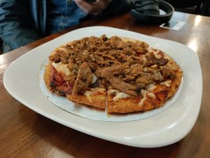 'Meat' pizza at Nourish Philly in Philadelphia