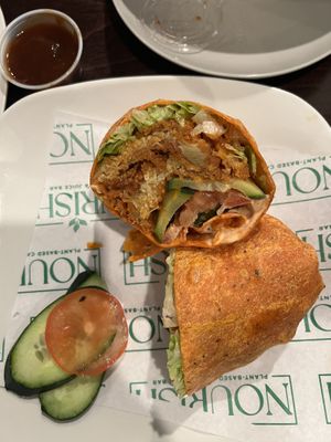 Buffalo chickun wrap   at Nourish Philly in Philadelphia