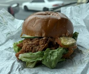 Famous Fried Chick’un Sandwich   at Nourish Philly in Philadelphia
