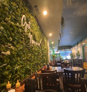 Inside seating area  at Nourish Philly in Philadelphia