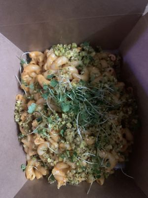 Red pepper pasta at Veggies N'at in Pittsburgh