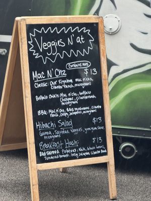Menu  at Veggies N'at in Pittsburgh