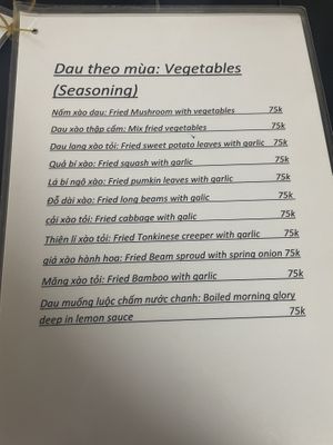 Menu!  at Katze Vegan & Vegetarian  in Hanoi