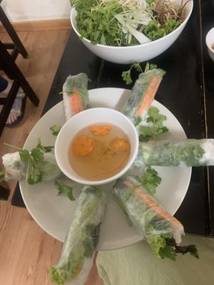Fresh spring rolls  at Katze Vegan & Vegetarian  in Hanoi