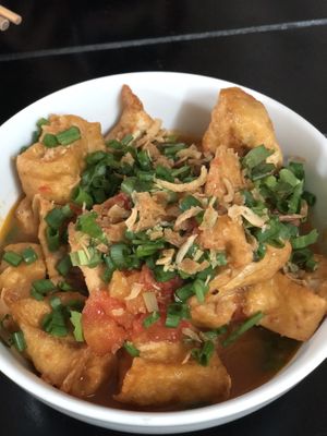 tofu in tomato sauce  at Katze Vegan & Vegetarian  in Hanoi