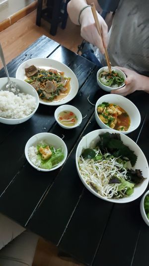 This is one main, excluding starter! We got the Beef at Katze Vegan & Vegetarian  in Hanoi