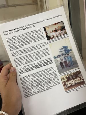 His story   at Katze Vegan & Vegetarian  in Hanoi