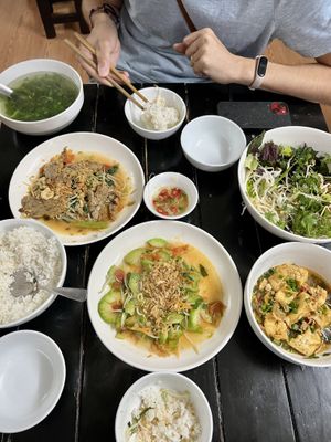 All of the dishes (we only ordered two of them)   at Katze Vegan & Vegetarian  in Hanoi