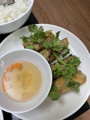 Fried spring rolls  at Katze Vegan & Vegetarian  in Hanoi