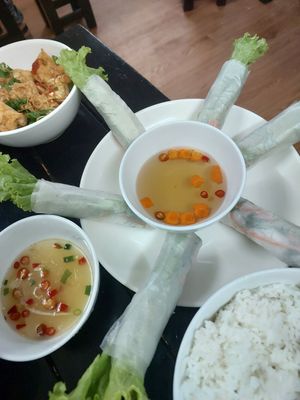 Spring rolls at Katze Vegan & Vegetarian  in Hanoi