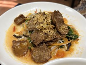 Thịt bò xào chay, Fried vegan beef with vegetables (95k VND)  at Katze Vegan & Vegetarian  in Hanoi