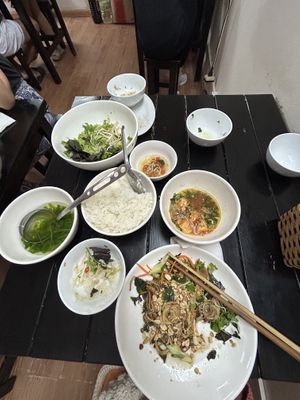 Lots of food - ordered only the banana salad  at Katze Vegan & Vegetarian  in Hanoi
