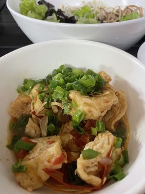 Tofu - best part: complimentary with every dish  #Veganuary at Katze Vegan & Vegetarian  in Hanoi